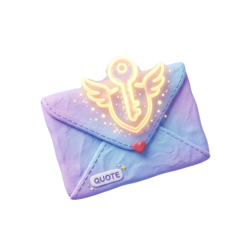 3D quote illustration badge